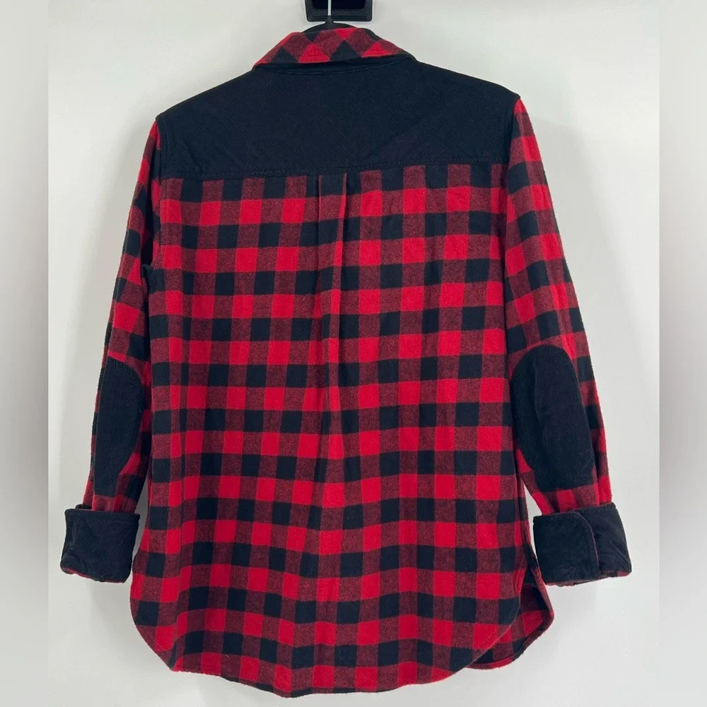 FAHERTY Women’s Daly Shirt Collins Plaid Red and Black Cotton Flannel Size Large - Picture 6 of 15